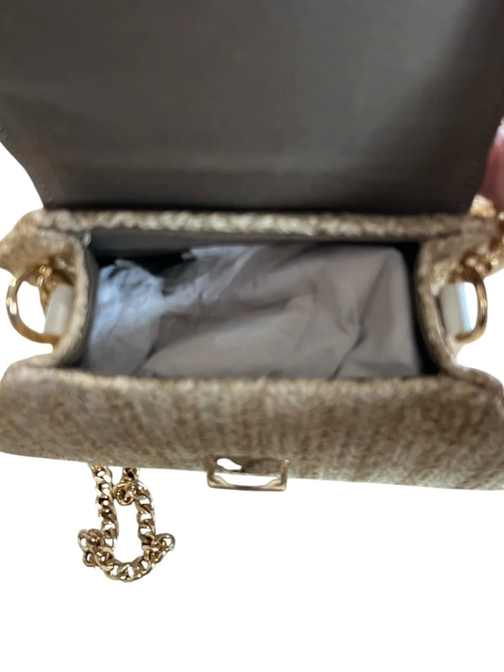 NEW CROSSI small basketwoven hexagon crossbody bag